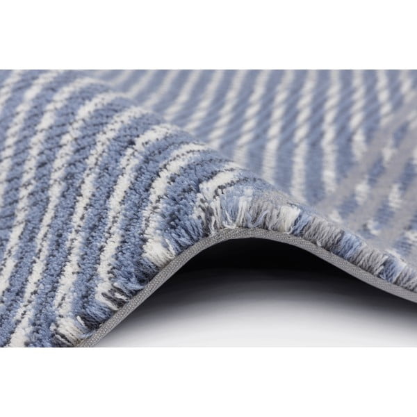 Tappeto in lana azzurro 160x240 cm Mesh - Agnella-image-2