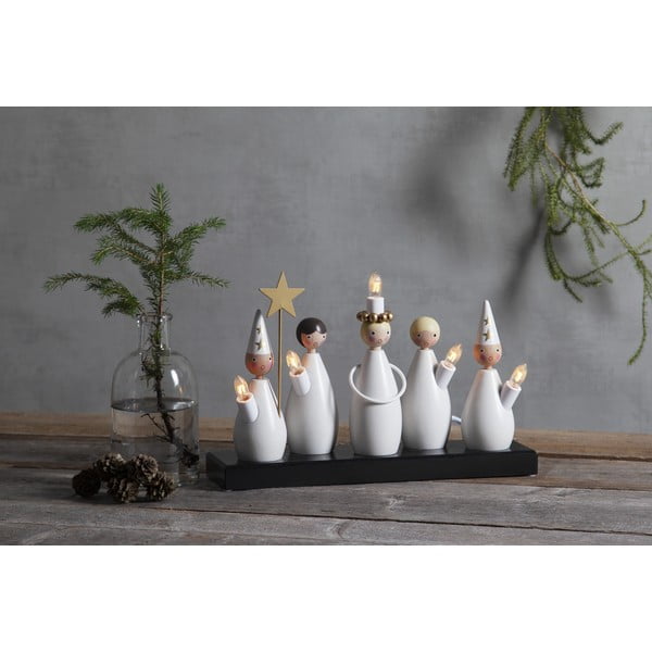 Decorazione luminosa bianca e nera con alimentazione a corrente Luciakör – Star Trading-image-3