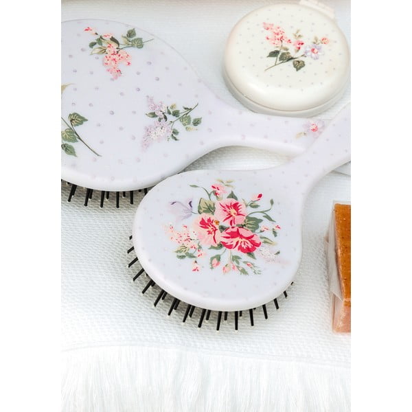 Specchio cosmetico tascabile con pettine Asta - Green Gate-image-1