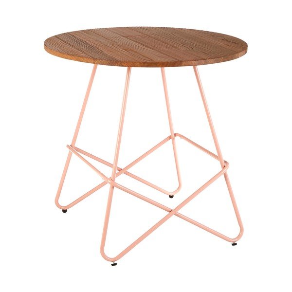 Tavolo da pranzo rotondo in olmo massiccio ø 80 cm District – Premier Housewares