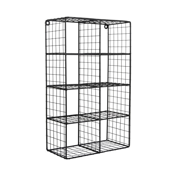 Mensola nera in acciaio con ripiani multipli 30 cm Reja – PT LIVING-image-2