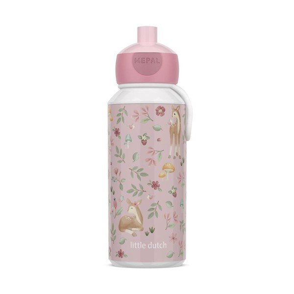 Bottiglia per bambini rosa chiaro in plastica 400 ml Fairy Garden – Mepal