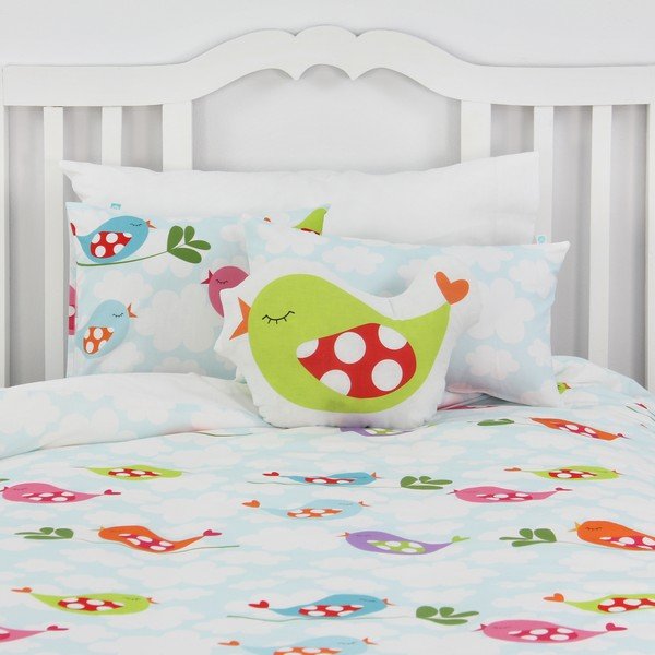 Copripiumino e cuscino in cotone per bambini , 140 x 200 cm Little Birds - Mr. Fox-image-4