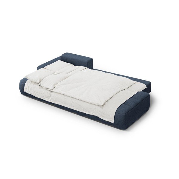Divano angolare blu scuro allungabile/con contenitore (con penisola a sinistra/con chaise lounge) Linz – Cosmopolitan Design-image-4