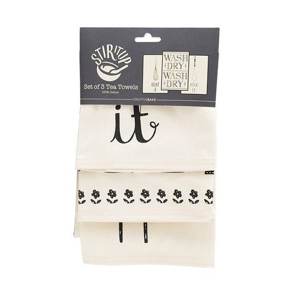 Set di 3 asciugamani da cucina in cotone Stir It Up - Creative Tops-image-1