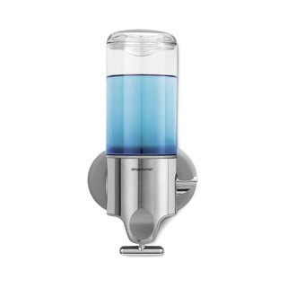 Distributore di sapone a parete in acciaio inox color argento da 440 ml - simplehuman
