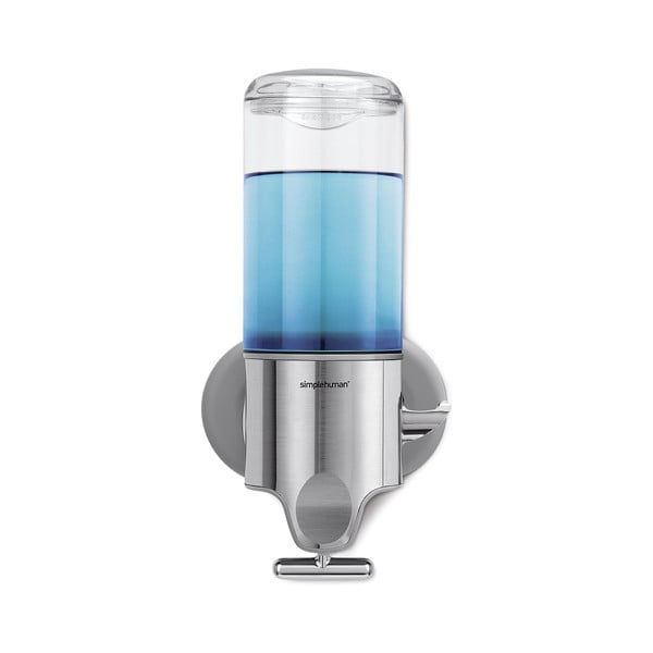 Distributore di sapone a parete in acciaio inox color argento da 440 ml - simplehuman