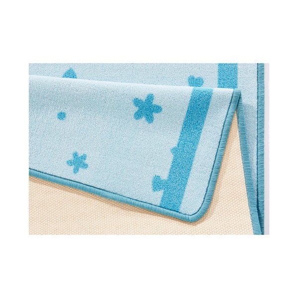 Tappeto blu per bambini Stars & Hearts, 100 x 140 cm - Zala Living-image-3