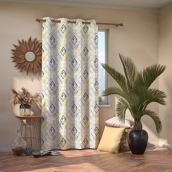 Tenda Grigio geometrico, 140 x 245 cm - AmeliaHome