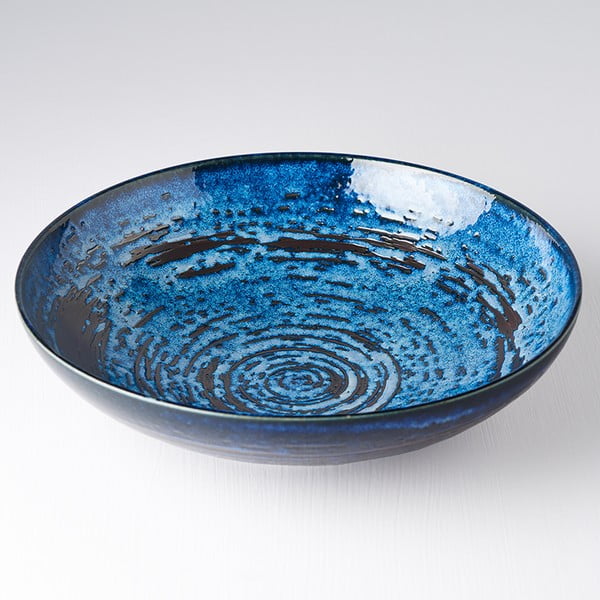 Ciotola da portata in ceramica blu Swirl, ø 28 cm Copper - MIJ-image-3