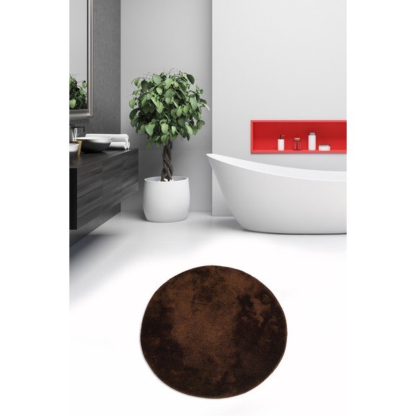Tappetino per il bagno marrone scuro ø 90 cm Havai – Foutastic-image-1