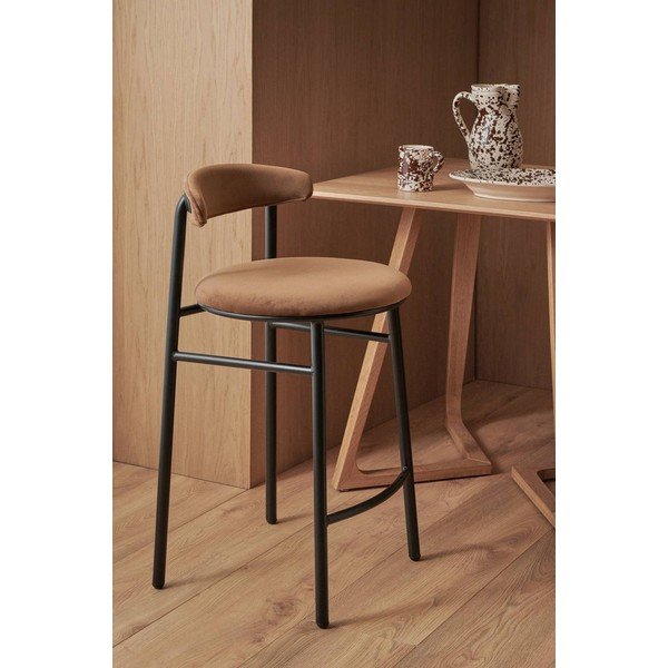 Sgabello da bar marrone in metallo (altezza della seduta 66 cm) Doggi – Ellos Home-image-1