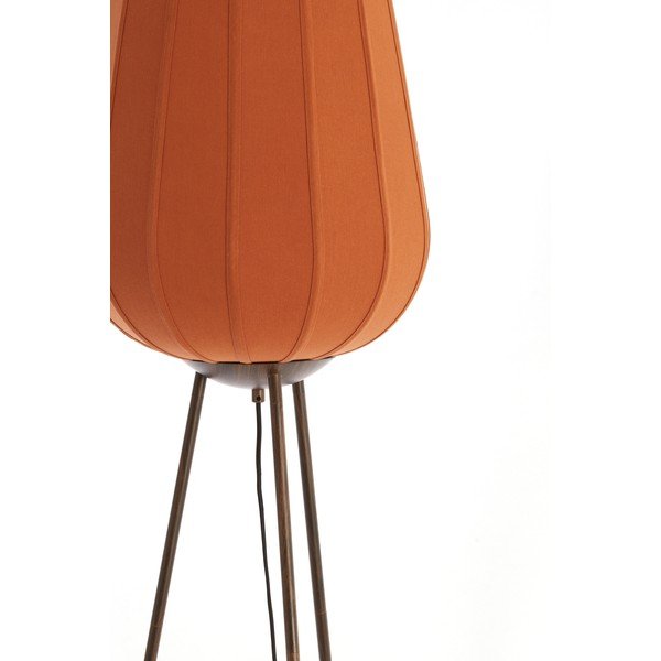 Lampada da terra color terracotta con paralume in tessuto (altezza totale 133 cm) Bibury – Light & Living-image-2