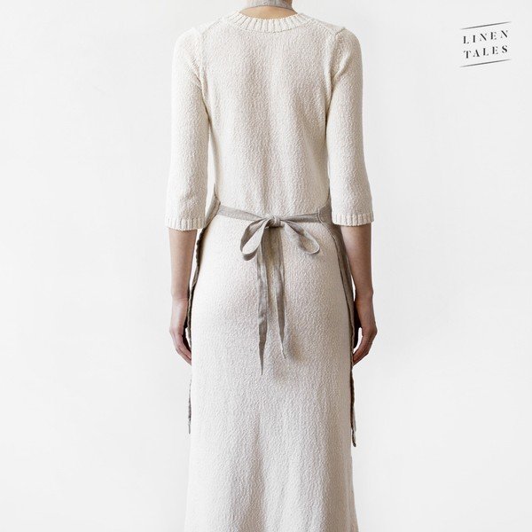 Grembiule di lino Grembiule quotidiano, 80 x 55 cm Natural - Linen Tales-image-1