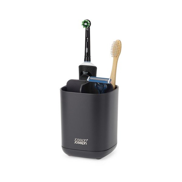 Portaspazzolini in plastica nero EasyStore - Joseph Joseph-image-4