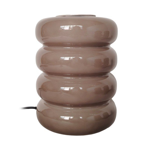 Lampada da tavolo LED grigio tortora in vetro (altezza totale 16,5 cm) Aro – Leitmotiv