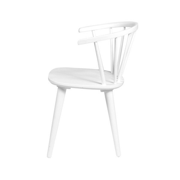 Sedia da pranzo in legno di gomma bianco Carmen - Rowico-image-4