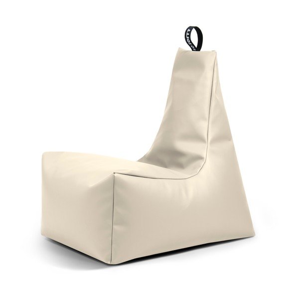 Pouf a sacco per bambini beige con rivestimento in finta pelle Icy M – So Soft?