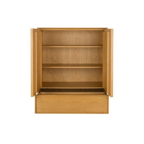 Armadietto di colore naturale in frassino massiccio 100x120x45 cm Raster – Zuiver-image-2