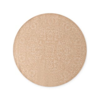 Tappeto da interno/esterno rotondo beige/avorio ø 160 cm Duet Kona – NORTHRUGS