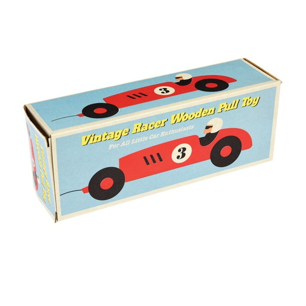 Auto da traino in legno per bambini Formula Vintage Racer - Rex London-image-3