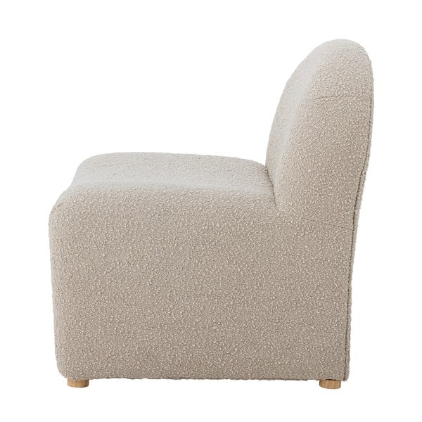 Poltrona color crema in tessuto bouclé Neel - Bloomingville-image-3