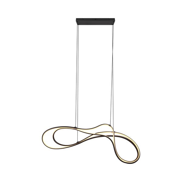 Apparecchio a sospensione LED nero con paralume in metallo Nala - Trio Select