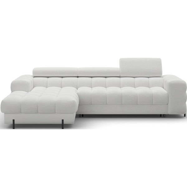 Divano angolare grigio (con penisola a sinistra/con chaise lounge) con rivestimento in bouclé Felro – ELTAP