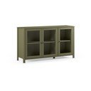 Vetrina verde in pino massiccio 142x80x40 cm Alessandra – Marckeric