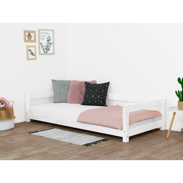 Letto per bambini in legno bianco Studio, 80 x 160 cm - Benlemi