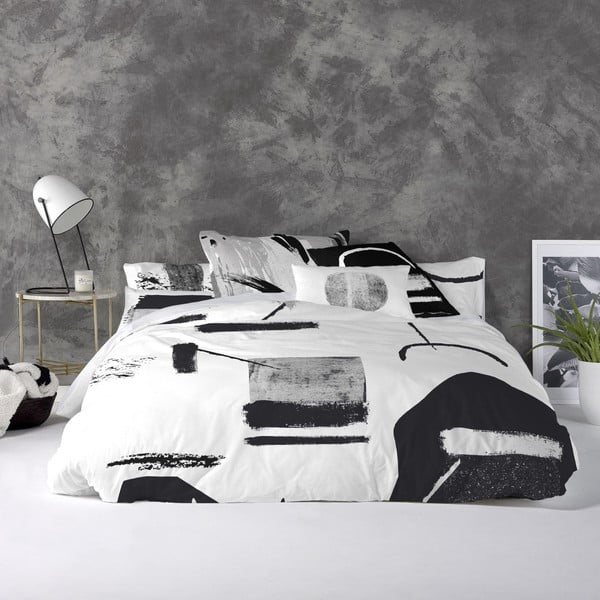 Copripiumino in cotone Shapes, 200 x 200 cm Nordica - Blanc-image-1