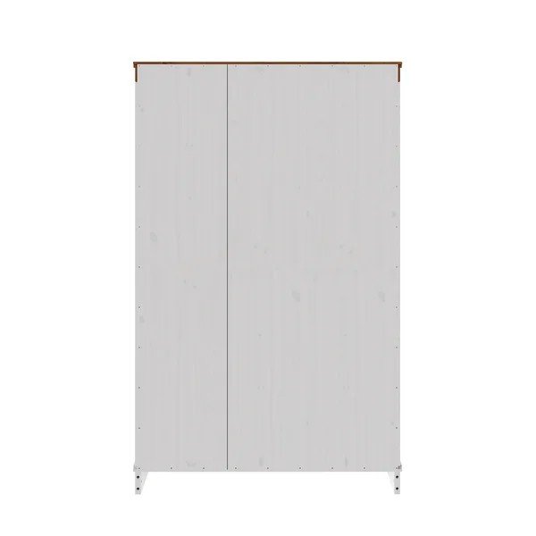 Armadietto bianco/color ambra in pino massiccio 74x118x35 cm Anita – Støraa-image-4