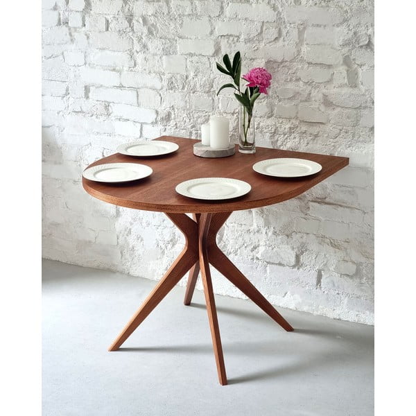 Tavolo da pranzo con effetto rovere 90x90 cm Jubi – Ragaba-image-1