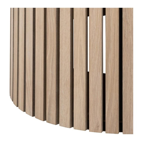 Tavolo da pranzo rotondo con piano effetto rovere ø 120 cm Linley - Actona-image-4