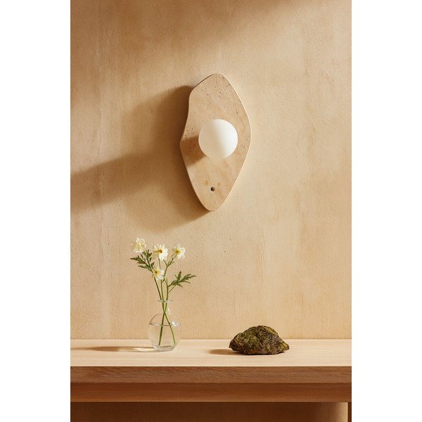 Lampada da parete beige in pietra ø 10 cm Hilde – Opviq lights-image-2