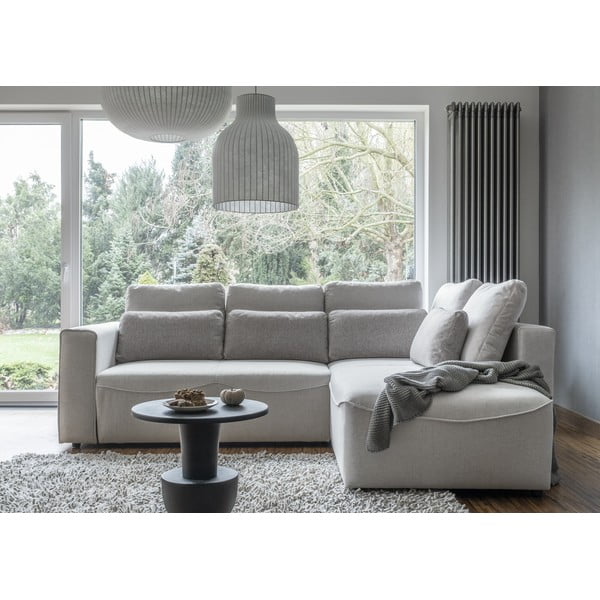 Divano letto angolare crema (variabile) Homely Tommy - Miuform-image-1