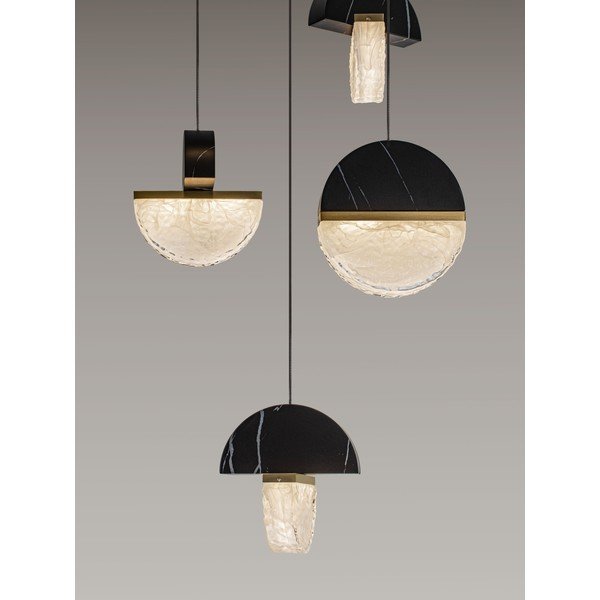 Lampadario LED nero in metallo con intensità regolabile ø 46 cm Dorin – Nova Luce-image-2