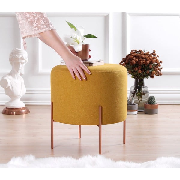 Sgabello in colore senape Copper - Artie-image-1