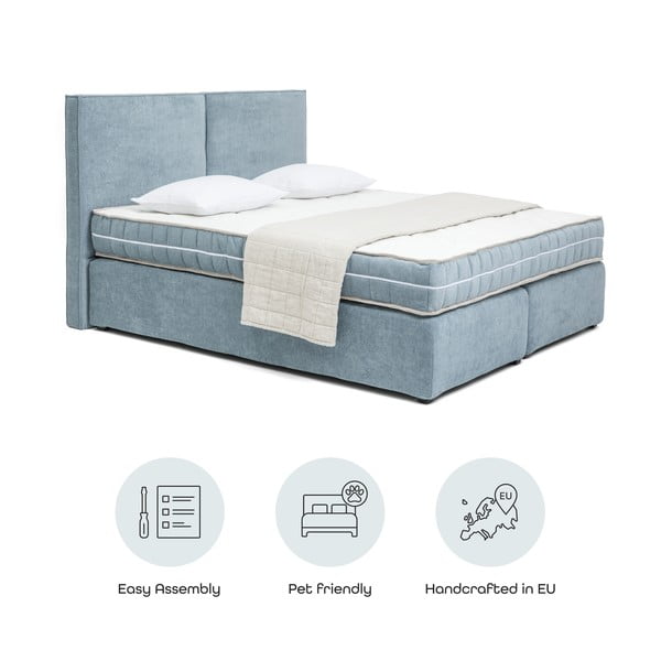 Letto boxspring blu 180x200 cm Olia Bold – Bonami Selection-image-4