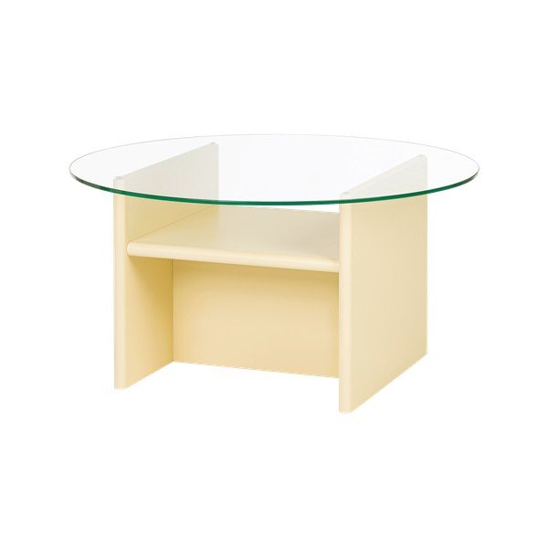Tavolino da salotto rotondo giallo chiaro ø 85 cm Tovo – noo.ma
