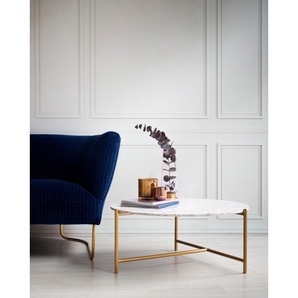 Tavolino rotondo in marmo bianco ø 80 cm Morgans - Really Nice Things-image-1