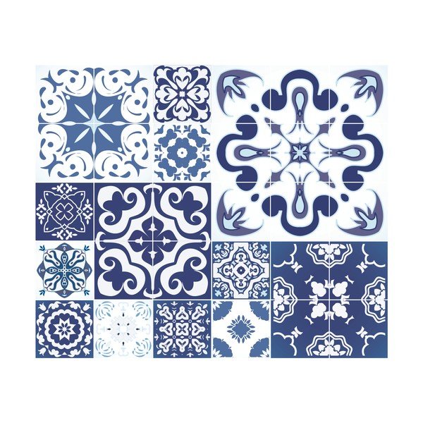 Set di 24 adesivi Azulejos Polka, 50 x 60 cm - Ambiance-image-2