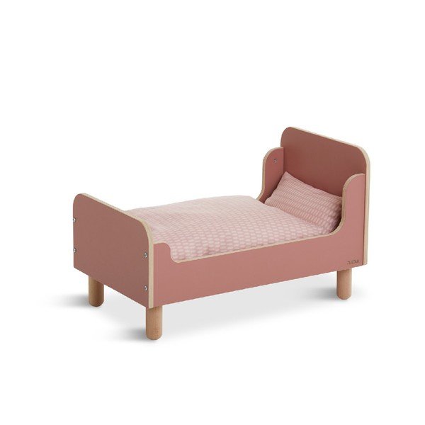 Set di cuscini e piumoni per il letto delle bambole rosa Play - Flexa-image-1