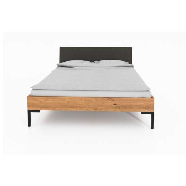 Letto matrimoniale in rovere con testiera imbottita 140x200 cm Abies 1 - The Beds-image-3