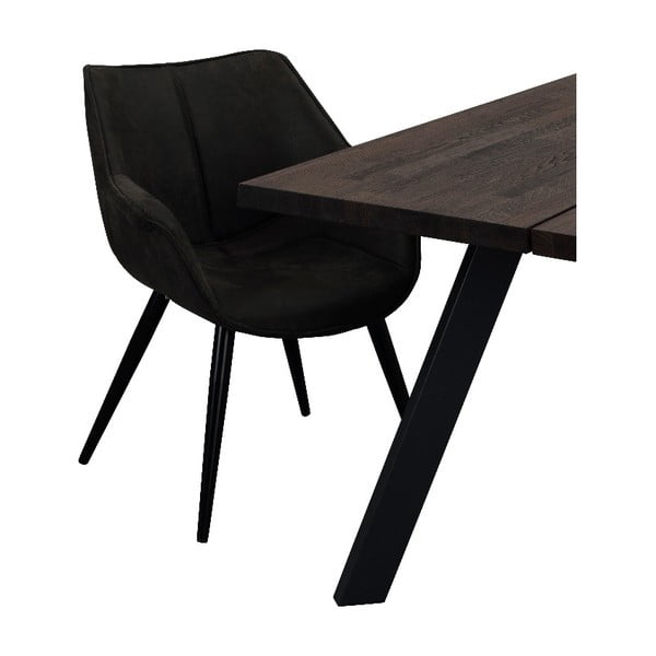 Sedia nera con base in metallo nero Echo - Rowico-image-4