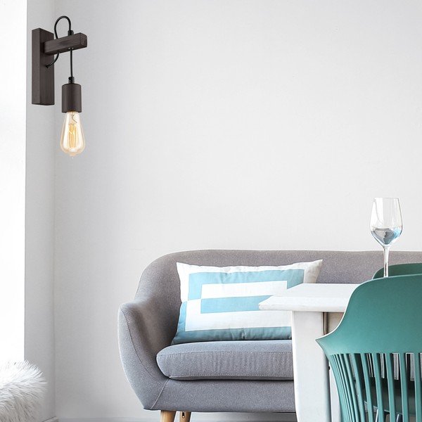 Lampada da parete nera Leon - LAMKUR-image-2