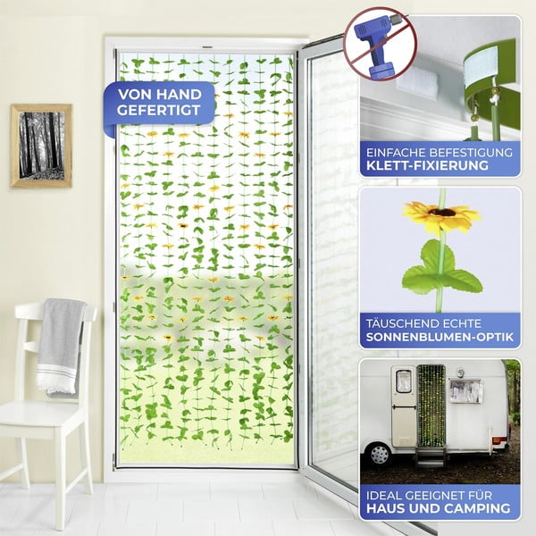 Tenda gialla/verde alla porta 90x190 cm Sunflowers – Maximex-image-4