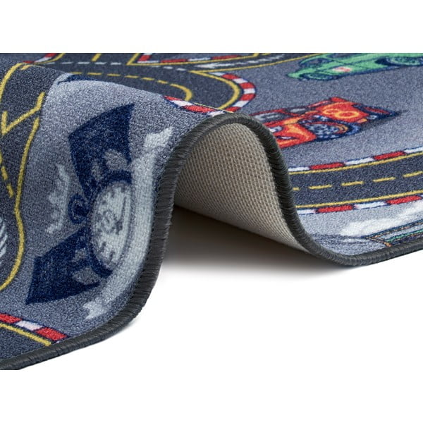 Tappeto da gioco per bambini blu 90x200 cm Race Track – Hanse Home-image-2