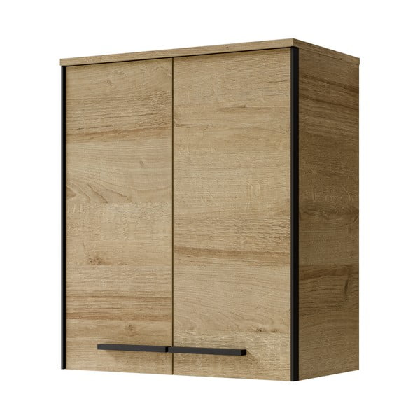 Mobile per bagno di colore naturale con effetto rovere da appendere 72x60 cm Quickset 395 – Pelipal-image-1