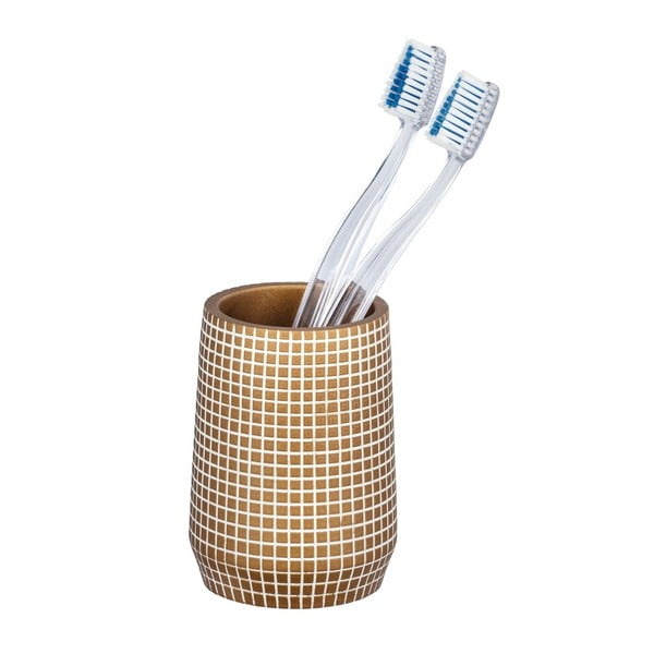 Bicchiere per spazzolino da denti in oro Ohrid - Wenko